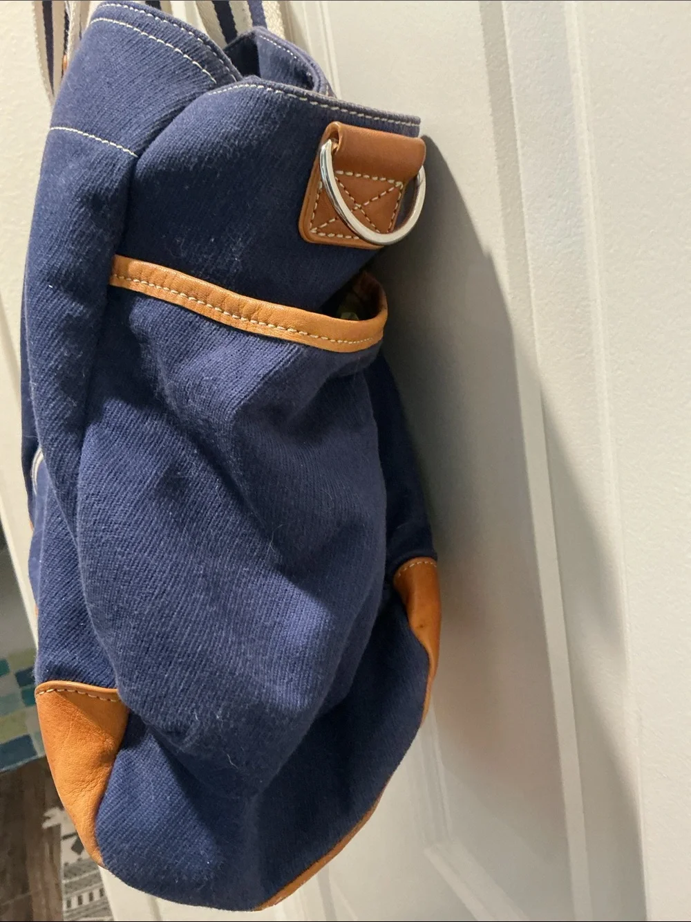Pottery Barn Navy Classic Diaper Bag